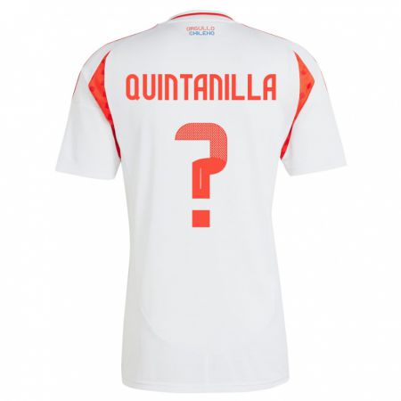 Kandiny Bambino Maglia Cile Vicente Quintanilla #0 Bianco Kit Gara Away 24-26 Maglietta