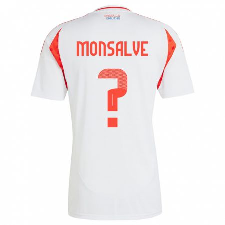 Kandiny Bambino Maglia Cile Gaspar Monsalve #0 Bianco Kit Gara Away 24-26 Maglietta