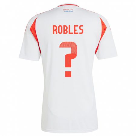 Kandiny Bambino Maglia Cile Diego Robles #0 Bianco Kit Gara Away 24-26 Maglietta