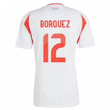 Kandiny Kinder Chile Gabriela Bórquez #12 Weiß Auswärtstrikot Trikot 24-26 T-Shirt Österreich