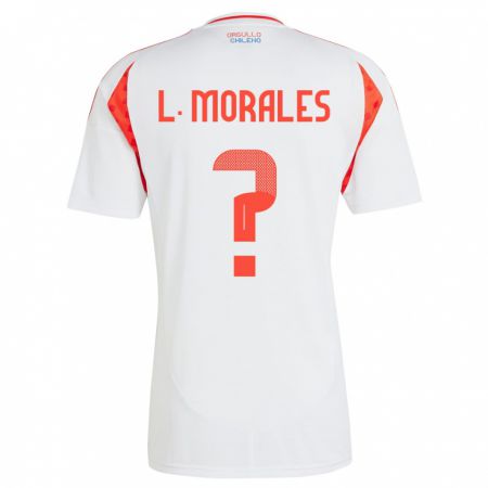 Kandiny Bambino Maglia Cile Lauryn Morales #0 Bianco Kit Gara Away 24-26 Maglietta