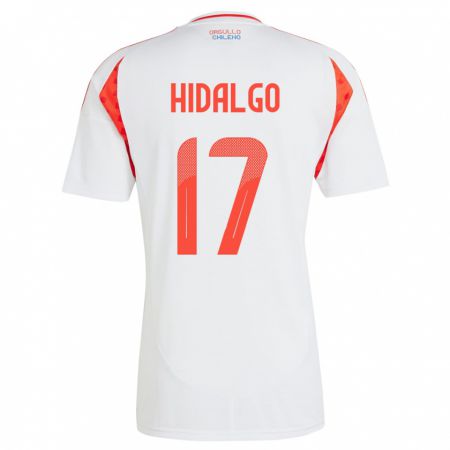 Kandiny Bambino Maglia Cile Fernanda Hidalgo #17 Bianco Kit Gara Away 24-26 Maglietta