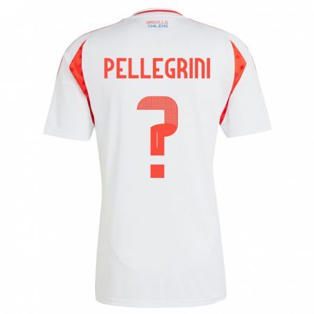 Kandiny Bambino Maglia Cile Maya Pellegrini #0 Bianco Kit Gara Away 24-26 Maglietta