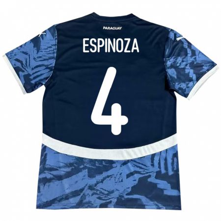 Kandiny Kinderen Paraguay Matías Espinoza #4 Blauw Uitshirt Uittenue 24-26 T-Shirt