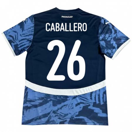 Kandiny Kinder Paraguay Hernesto Caballero #26 Blau Auswärtstrikot Trikot 24-26 T-Shirt Österreich