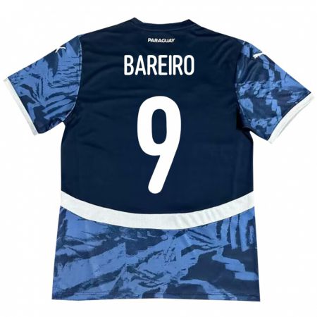 Kandiny Kinder Paraguay Adam Bareiro #9 Blau Auswärtstrikot Trikot 24-26 T-Shirt Österreich