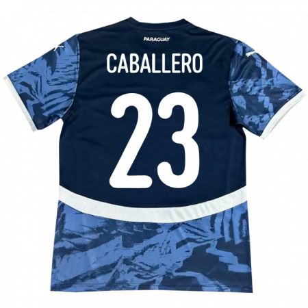 Kandiny Kinder Paraguay Tiago Caballero #23 Blau Auswärtstrikot Trikot 24-26 T-Shirt Österreich