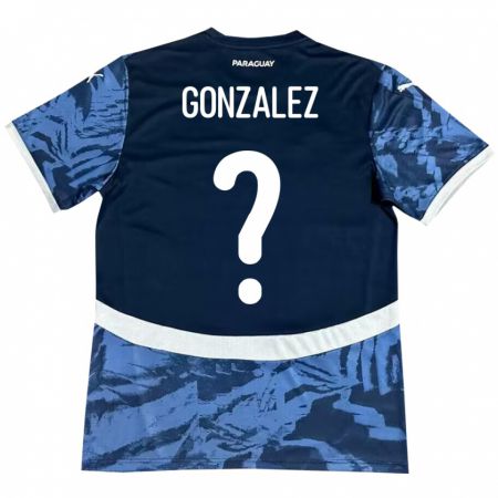 Kandiny Kinder Paraguay Antonio González #0 Blau Auswärtstrikot Trikot 24-26 T-Shirt Österreich