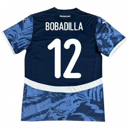 Kandiny Bambino Maglia Paraguay Alicia Bobadilla #12 Blu Kit Gara Away 24-26 Maglietta