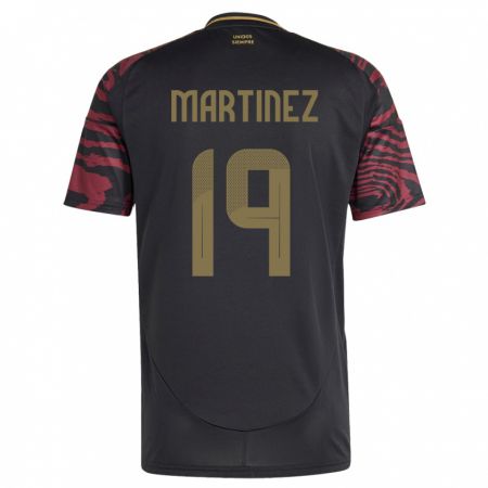 Kandiny Bambino Maglia Perù Nahomi Martínez #19 Nero Kit Gara Away 24-26 Maglietta