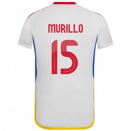 Kandiny Kinderen Venezuela Jhon Murillo #15 Wit Uitshirt Uittenue 24-26 T-Shirt