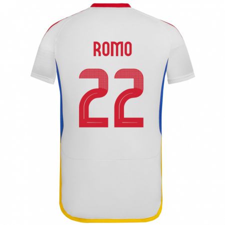 Kandiny Bambino Maglia Venezuela Rafael Romo #22 Bianco Kit Gara Away 24-26 Maglietta