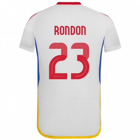 Kandiny Bambino Maglia Venezuela Salomón Rondón #23 Bianco Kit Gara Away 24-26 Maglietta