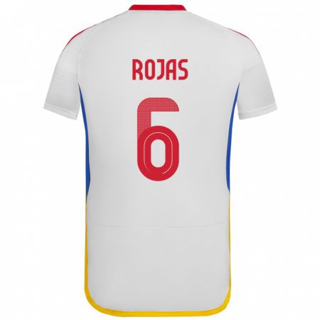 Kandiny Bambino Maglia Venezuela Carlos Rojas #6 Bianco Kit Gara Away 24-26 Maglietta