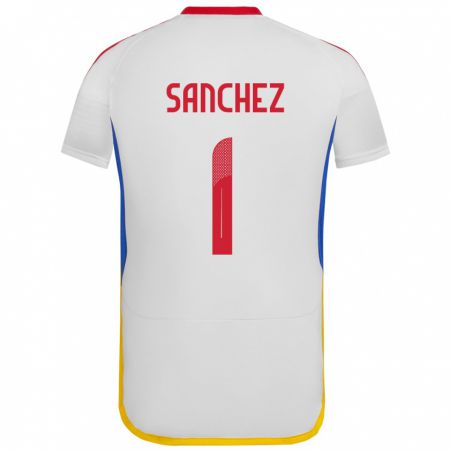 Kandiny Bambino Maglia Venezuela Jorge Sánchez #1 Bianco Kit Gara Away 24-26 Maglietta