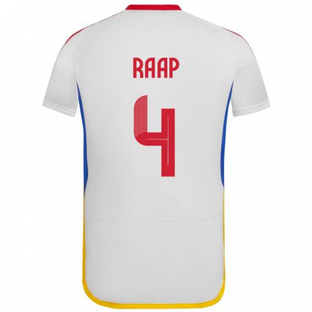 Kandiny Bambino Maglia Venezuela Yiandro Raap #4 Bianco Kit Gara Away 24-26 Maglietta