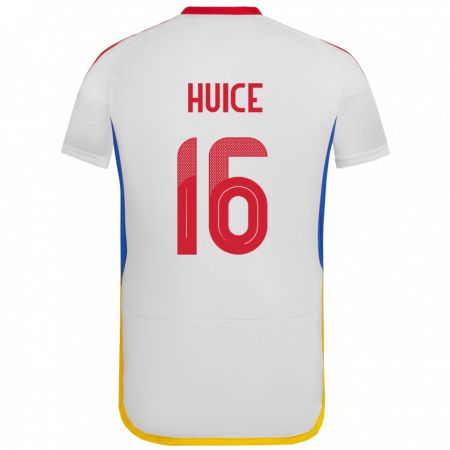 Kandiny Bambino Maglia Venezuela Frangel Huice #16 Bianco Kit Gara Away 24-26 Maglietta