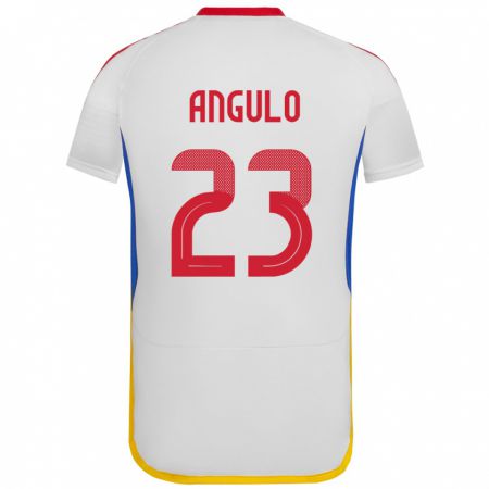 Kandiny Bambino Maglia Venezuela Gabriela Angulo #23 Bianco Kit Gara Away 24-26 Maglietta