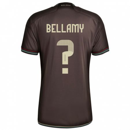 Kandiny Bambino Maglia Giamaica Sydney Bellamy #0 Marrone Notte Kit Gara Away 24-26 Maglietta