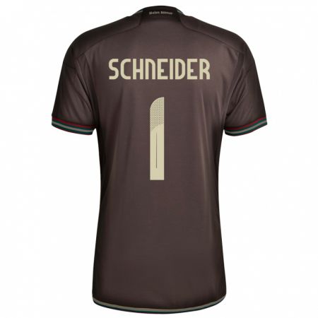 Kandiny Bambino Maglia Giamaica Sydney Schneider #1 Marrone Notte Kit Gara Away 24-26 Maglietta