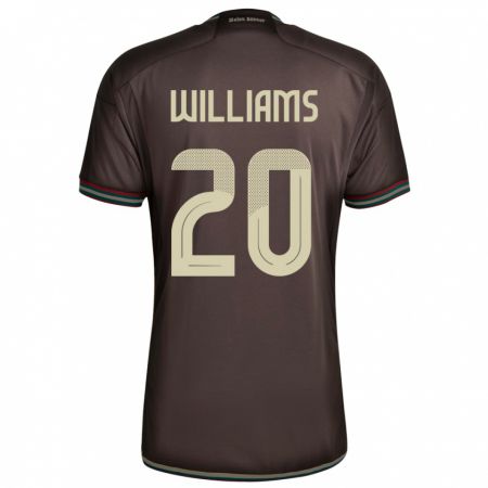 Kandiny Bambino Maglia Giamaica Victoria Williams #20 Marrone Notte Kit Gara Away 24-26 Maglietta