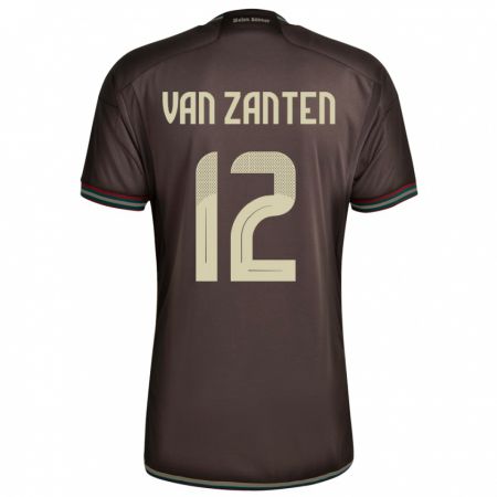 Kandiny Bambino Maglia Giamaica Kiki Van Zanten #12 Marrone Notte Kit Gara Away 24-26 Maglietta