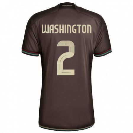 Kandiny Bambino Maglia Giamaica Solai Washington #2 Marrone Notte Kit Gara Away 24-26 Maglietta