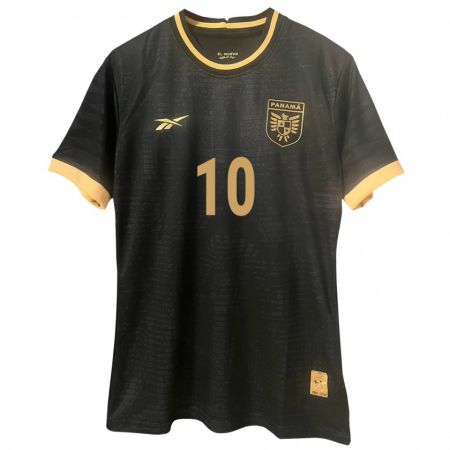 Kandiny Bambino Maglia Panamá Éric Moreno #10 Nero Kit Gara Away 24-26 Maglietta