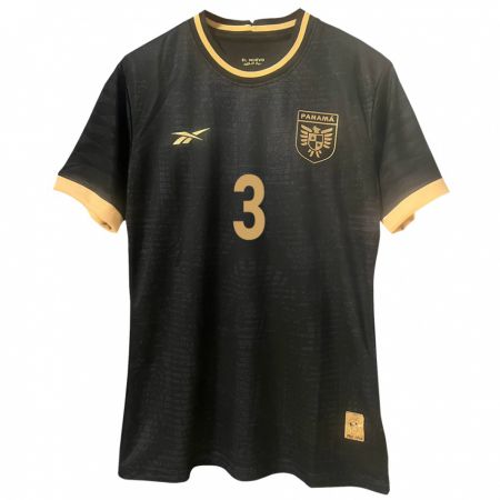 Kandiny Bambino Maglia Panamá Martín Krug #3 Nero Kit Gara Away 24-26 Maglietta