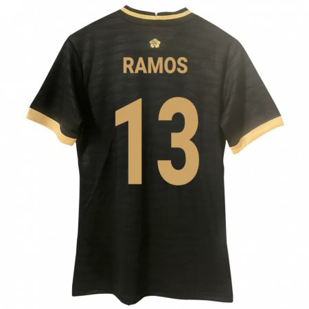 Kandiny Kinder Panama Jiovany Ramos #13 Schwarz Auswärtstrikot Trikot 24-26 T-Shirt Österreich