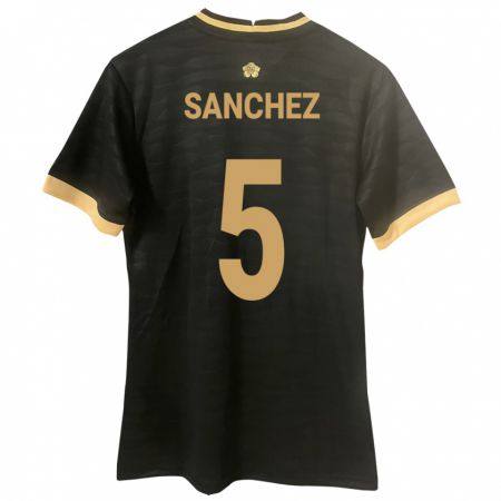 KandinyキッズパナマLeydis Sánchez#5黒アウェイシャツ24-26ジャージーユニフォーム