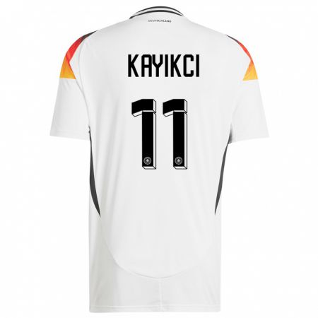 Kandiny Hombre Camiseta Alemania Hasret Kayikci #11 Blanco 1ª Equipación 24-26 La Camisa