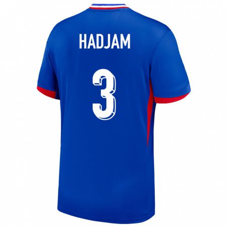 Kandiny Uomo Maglia Francia Jaouen Hadjam #3 Blu Kit Gara Home 24-26 Maglietta