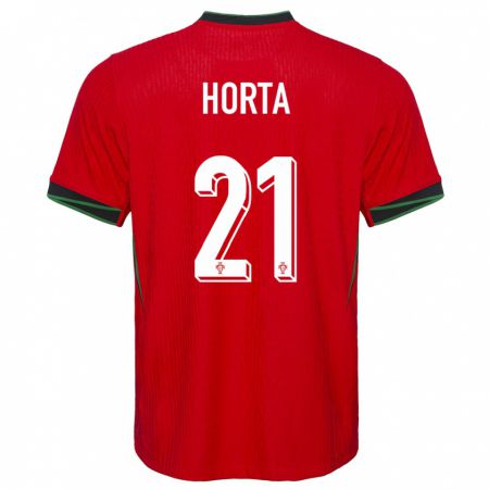 Kandiny Herren Portugal Ricardo Horta #21 Rot Heimtrikot Trikot 24-26 T-Shirt Österreich