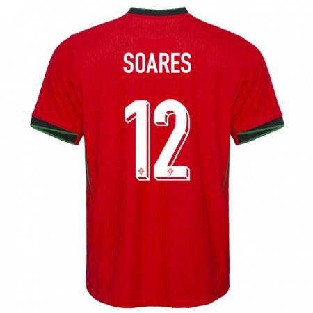 Kandiny Heren Portugal Samuel Soares #12 Rood Thuisshirt Thuistenue 24-26 T-Shirt België