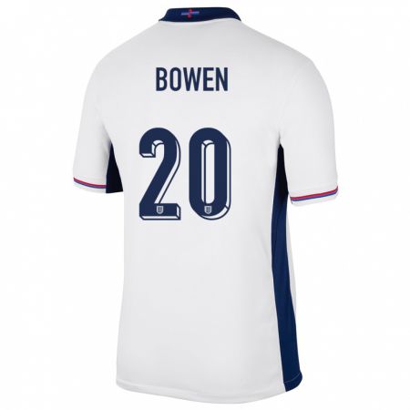 Kandiny Heren Engeland Jarrod Bowen #20 Wit Thuisshirt Thuistenue 24-26 T-Shirt