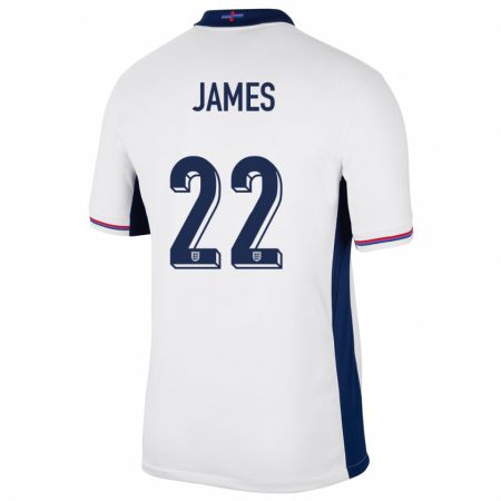 Kandiny Herren England Lauren James #22 Weiß Heimtrikot Trikot 24-26 T-Shirt Österreich