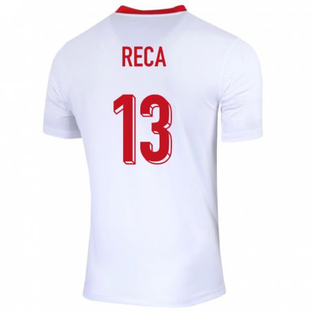 Kandiny Uomo Maglia Polonia Arkadiusz Reca #13 Bianco Kit Gara Home 24-26 Maglietta