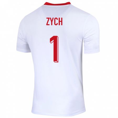 Kandiny Uomo Maglia Polonia Oliwier Zych #1 Bianco Kit Gara Home 24-26 Maglietta