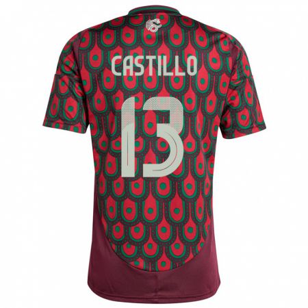 Kandiny Heren Mexico Jose Castillo #13 Kastanjebruin Thuisshirt Thuistenue 24-26 T-Shirt België