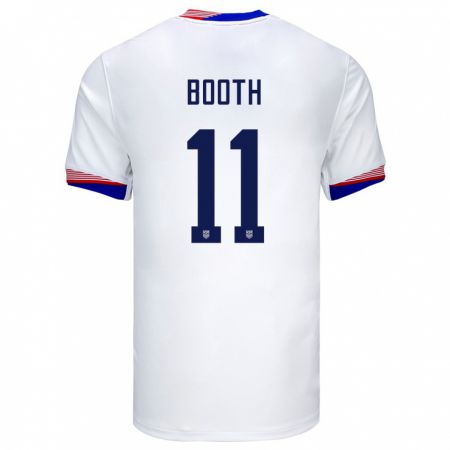 Kandiny Herren Vereinigte Staaten Zach Booth #11 Weiß Heimtrikot Trikot 24-26 T-Shirt Österreich