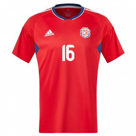 Kandiny Heren Costa Rica Aaron Suarez #16 Rood Thuisshirt Thuistenue 24-26 T-Shirt België