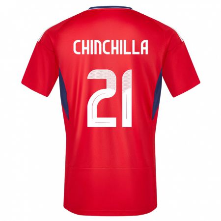 Kandiny Herren Costa Rica Viviana Chinchilla #21 Rot Heimtrikot Trikot 24-26 T-Shirt Österreich