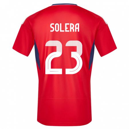 Kandiny Herren Costa Rica Daniela Solera #23 Rot Heimtrikot Trikot 24-26 T-Shirt Österreich