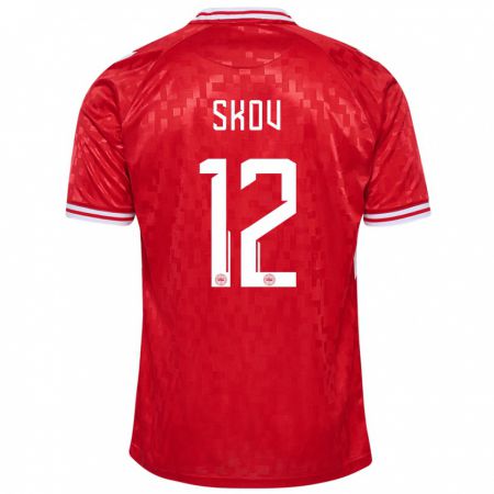 Kandiny Heren Denemarken Robert Skov #12 Rood Thuisshirt Thuistenue 24-26 T-Shirt België