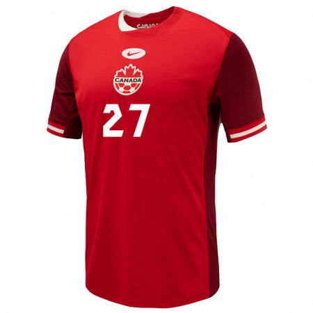 Kandiny Hombre Camiseta Canadá Sura Yekka #27 Rojo 1ª Equipación 24-26 La Camisa