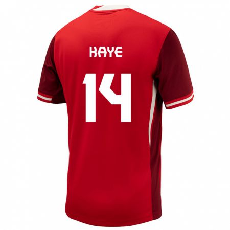 Kandiny Heren Canada Mark-Anthony Kaye #14 Rood Thuisshirt Thuistenue 24-26 T-Shirt België