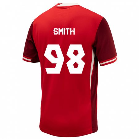 Kandiny Hombre Camiseta Canadá Olivia Smith #98 Rojo 1ª Equipación 24-26 La Camisa