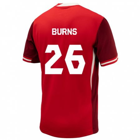 Kandiny Heren Canada Zoe Burns #26 Rood Thuisshirt Thuistenue 24-26 T-Shirt België