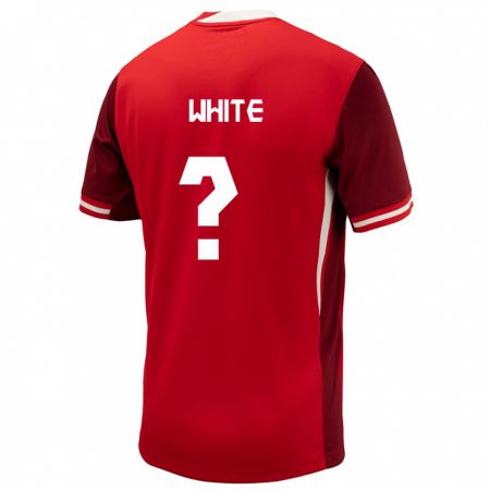 Kandiny Hombre Camiseta Canadá Eric White #0 Rojo 1ª Equipación 24-26 La Camisa